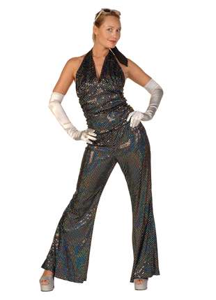 eenheid Herrie openbaar Klemo kledingverhuur en -verkoop - Kleding - HI: Hippie "jaren 60-70-80" -  Disco glitter broek en glitter top